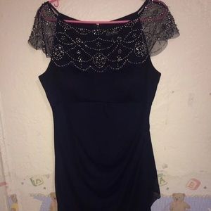 Navy Sequined formal dress